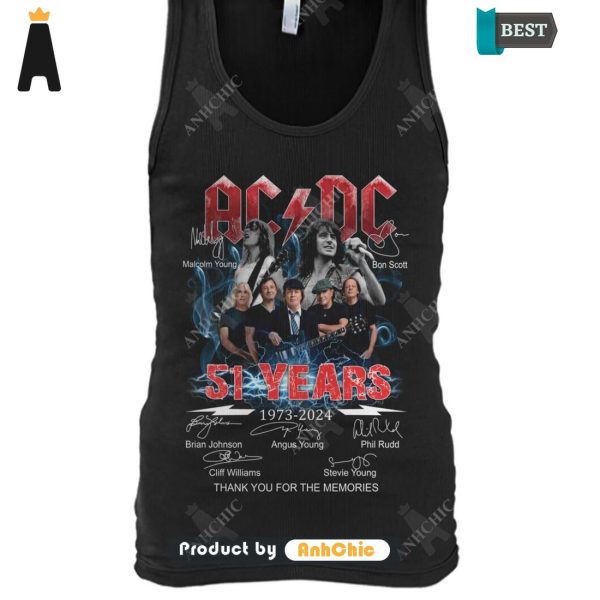 TRENDING The AC DC 51 Years 1973-2024 Thank You For The Memories LIMITED EDITION T-Shirt