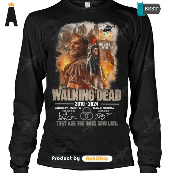 TRENDING The Walking Dead 2010-2024 Andrew Lincoil And Danai Gurira They Are The Ones Who Live Street Style Fusion T-Shirt