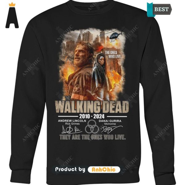 TRENDING The Walking Dead 2010-2024 Andrew Lincoil And Danai Gurira They Are The Ones Who Live Street Style Fusion T-Shirt