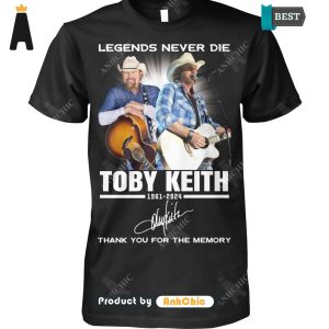 TRENDING Toby Keith Lengend Never Die Thank You For The Memory All over Printed T-Shirt