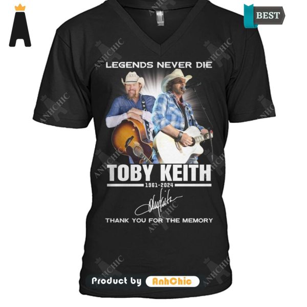 TRENDING Toby Keith Lengend Never Die Thank You For The Memory All over Printed T-Shirt