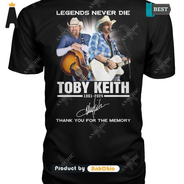 TRENDING Toby Keith Lengend Never Die Thank You For The Memory All over Printed T-Shirt