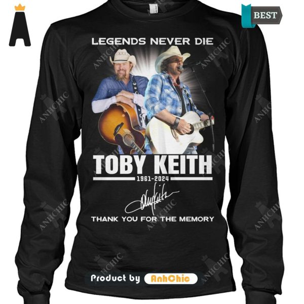 TRENDING Toby Keith Lengend Never Die Thank You For The Memory All over Printed T-Shirt