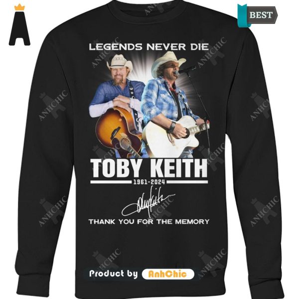 TRENDING Toby Keith Lengend Never Die Thank You For The Memory All over Printed T-Shirt