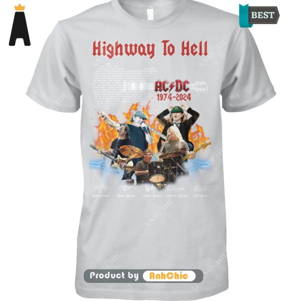 [TRENDY] AC DC Hightway To Hell 1974-2024 Urban Streetwear T-Shirt