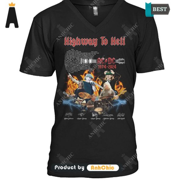 [TRENDY] AC DC Hightway To Hell 1974-2024 Urban Streetwear T-Shirt