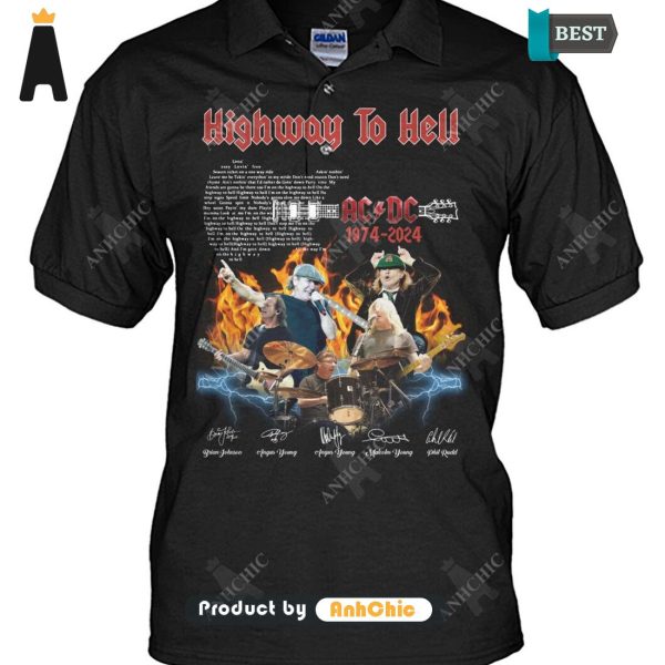 [TRENDY] AC DC Hightway To Hell 1974-2024 Urban Streetwear T-Shirt