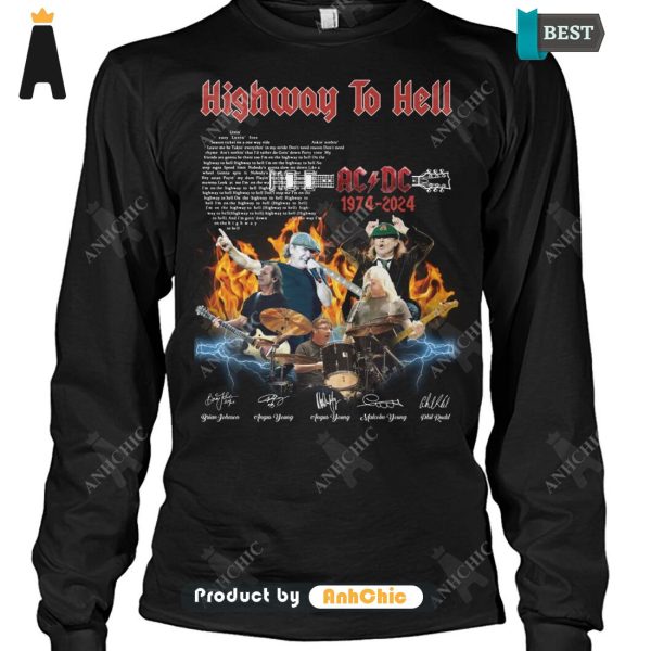 [TRENDY] AC DC Hightway To Hell 1974-2024 Urban Streetwear T-Shirt