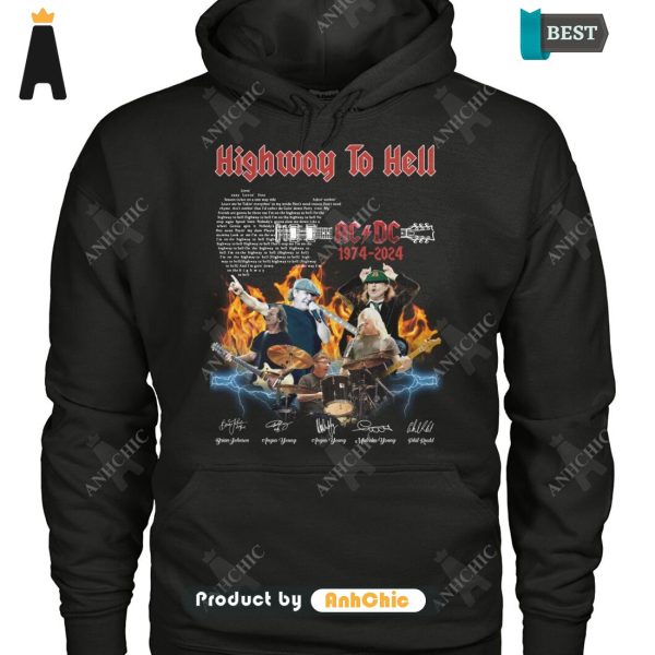 [TRENDY] AC DC Hightway To Hell 1974-2024 Urban Streetwear T-Shirt