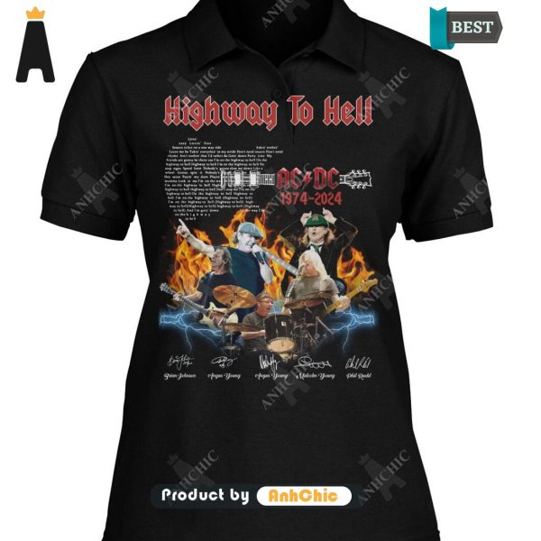 [TRENDY] AC DC Hightway To Hell 1974-2024 Urban Streetwear T-Shirt