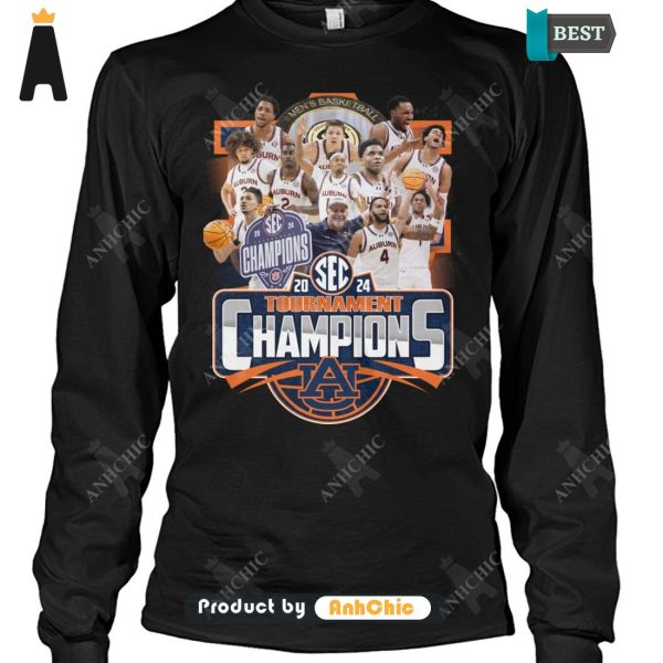 [TRENDY] Auburn Tigers Men’s Basketball Sec 2020-2024 Tournament Champions Urban Vibes T-Shirt