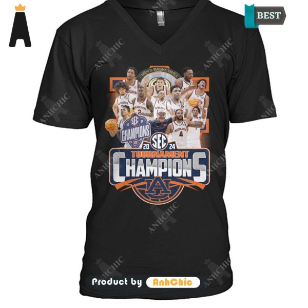 [TRENDY] Auburn Tigers Men’s Basketball Sec 2020-2024 Tournament Champions Urban Vibes T-Shirt