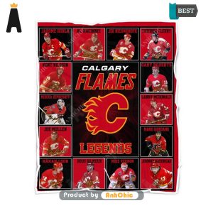 [TRENDY] Calgary Flames Legends National Hockey League POD Design Blanket