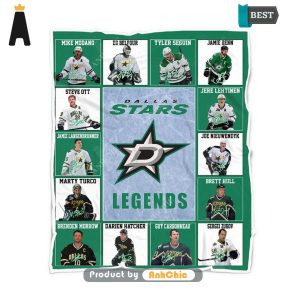 [TRENDY] Dallas Stars Legends National Hockey League All over Printed Blanket