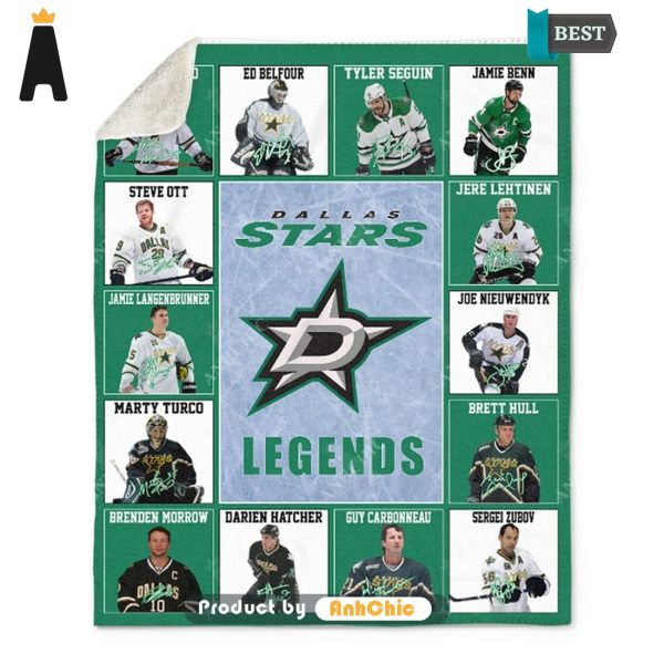 [TRENDY] Dallas Stars Legends National Hockey League All over Printed Blanket