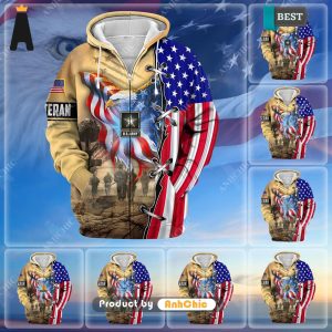 [TRENDY]  Honoring All Who Served US Veteran  Luxury Comfort 3D Hoodie