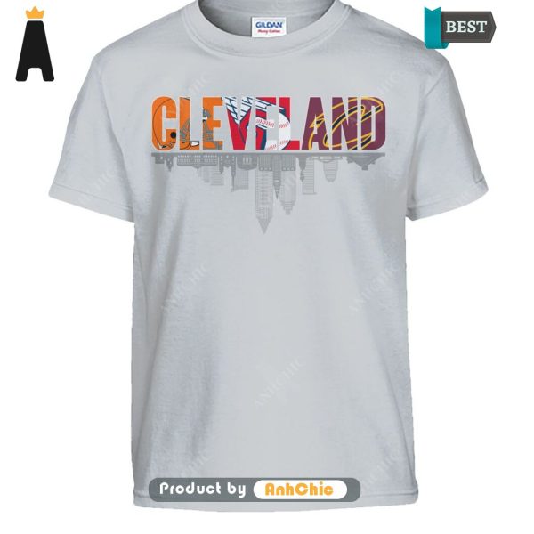 UNIQUE City of Cleveland Cleveland Browns Cleveland Cavaliers Cleveland Guardians Signature Series T-Shirt