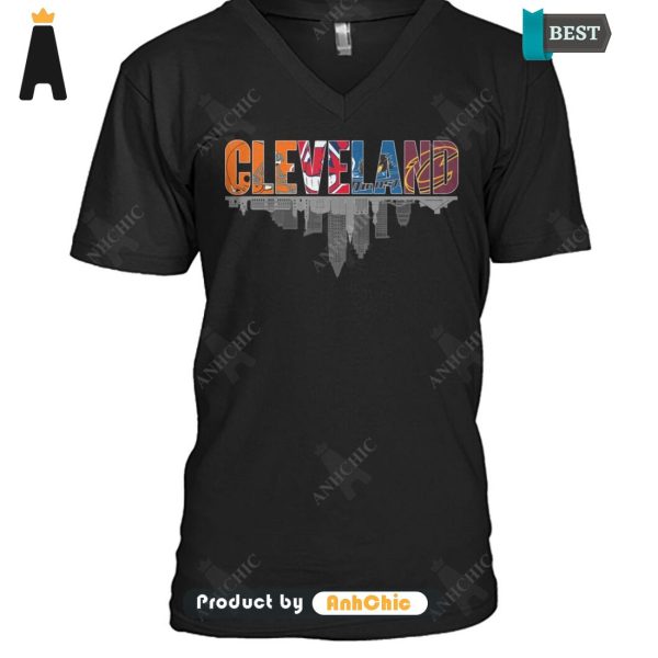 UNIQUE City of Cleveland Cleveland Browns Cleveland Cavaliers Cleveland Guardians  T-Shirt