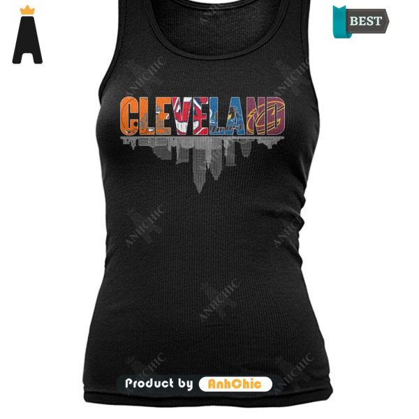 UNIQUE City of Cleveland Cleveland Browns Cleveland Cavaliers Cleveland Guardians  T-Shirt