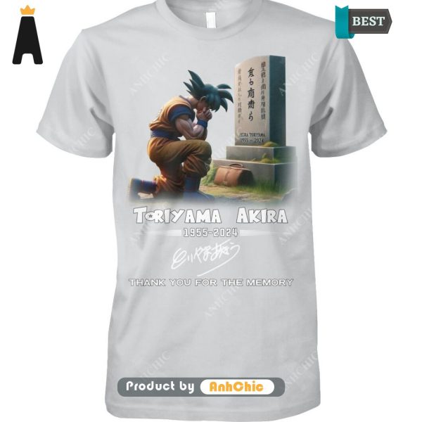 UNIQUE Dragon Ball TORIYAMA AKIRA 1955-2024 Thank You For The Memories Limitted Edition T-Shirt