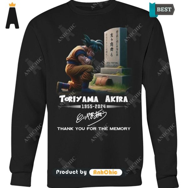 UNIQUE Dragon Ball TORIYAMA AKIRA 1955-2024 Thank You For The Memories Limitted Edition T-Shirt