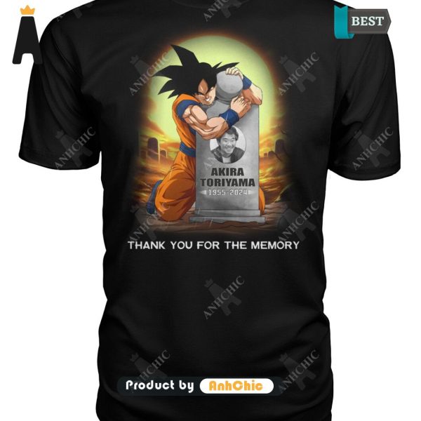 UNIQUE Dragon Ball TORIYAMA AKIRA 1955-2024 Thank You For The Memories Modern Classics T-Shirt