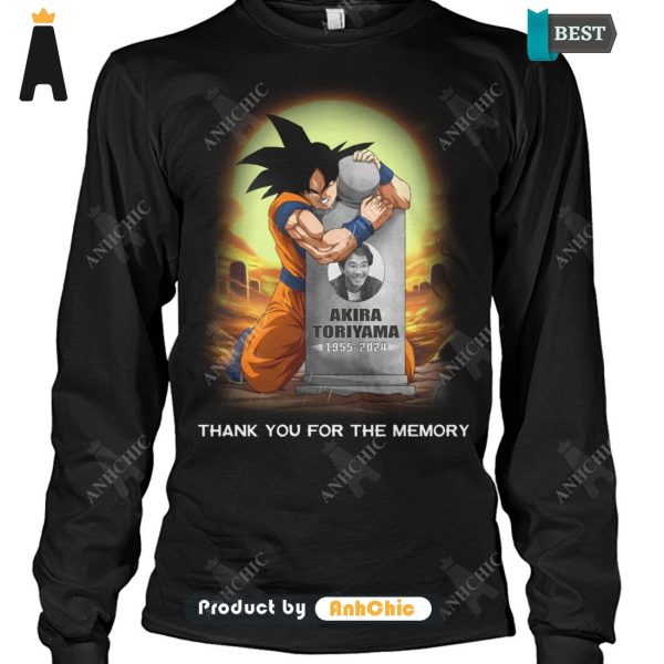 UNIQUE Dragon Ball TORIYAMA AKIRA 1955-2024 Thank You For The Memories Modern Classics T-Shirt