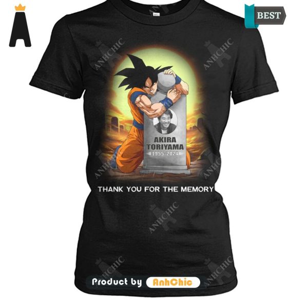 UNIQUE Dragon Ball TORIYAMA AKIRA 1955-2024 Thank You For The Memories Modern Classics T-Shirt